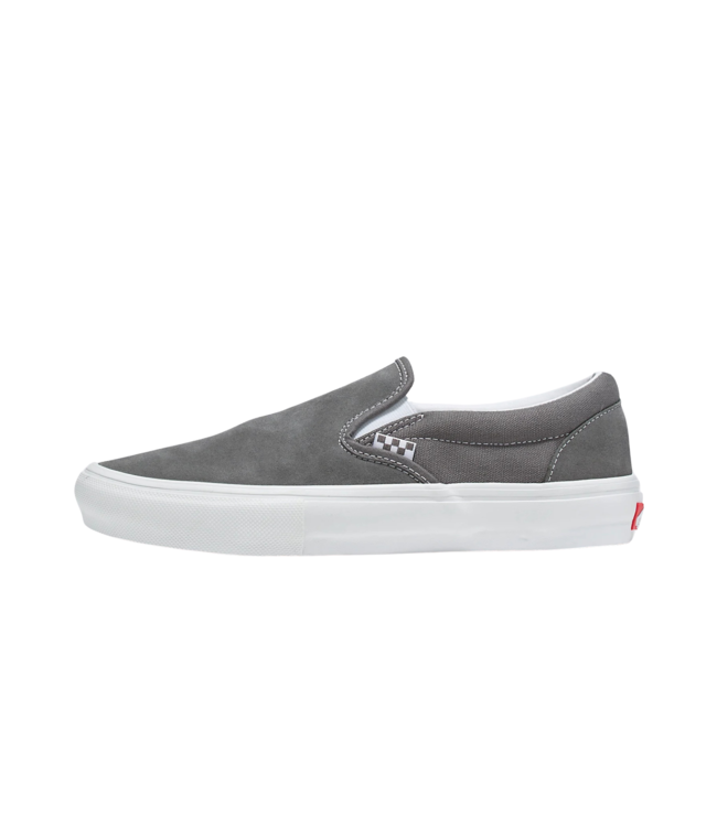 VANS MENS SKATE SLIP-ON SHOE PEWTER/TRUE WHITE