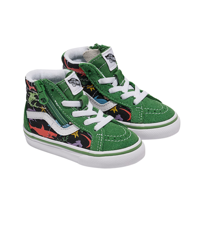 VANS TODDLER SK8-HI REISSUE SIDEZIP SHOES GLOW SHARKS