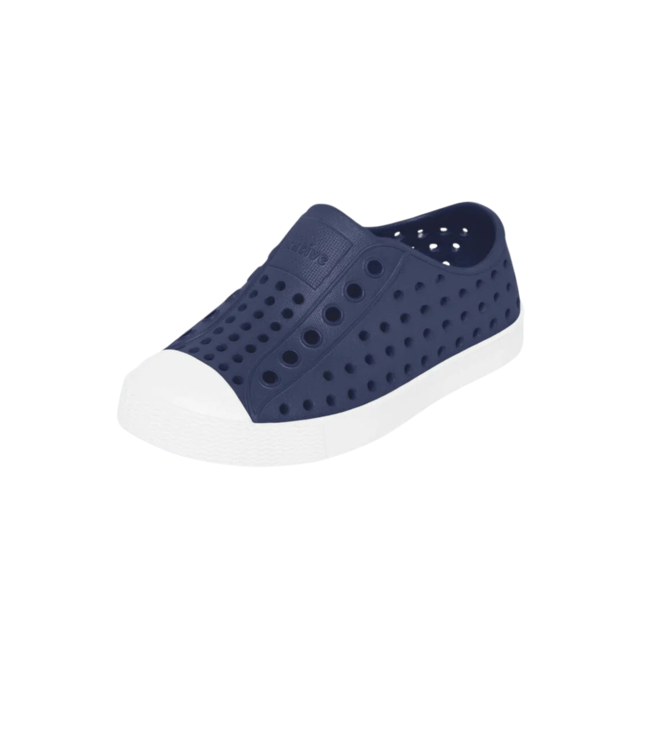 NATIVE JEFFERSON YOUTH SHOE REGATTA BLUE/SHELL WHITE
