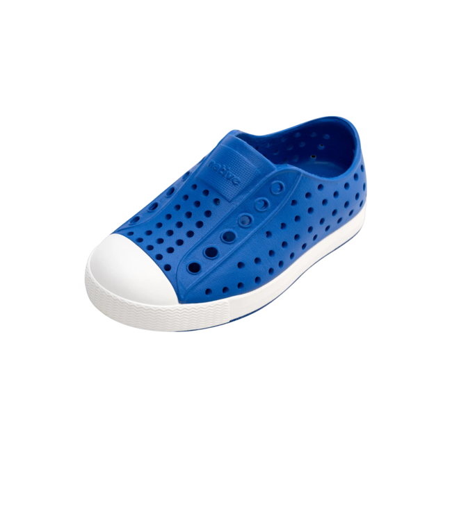 NATIVE JEFFERSON JUNIOR SHOE UV BLUE/SHELL WHITE