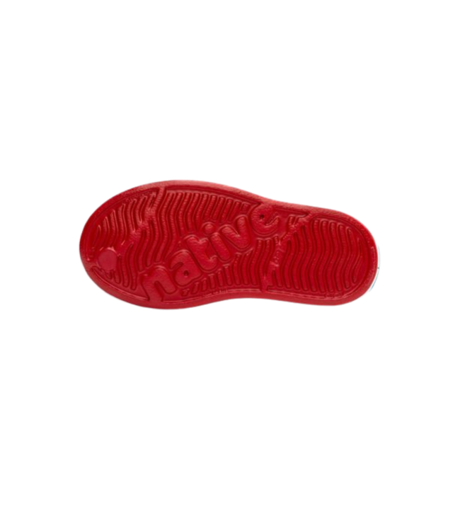NATIVE JEFFERSON JUNIOR SHOE RUBY RED/SHELL WHITE
