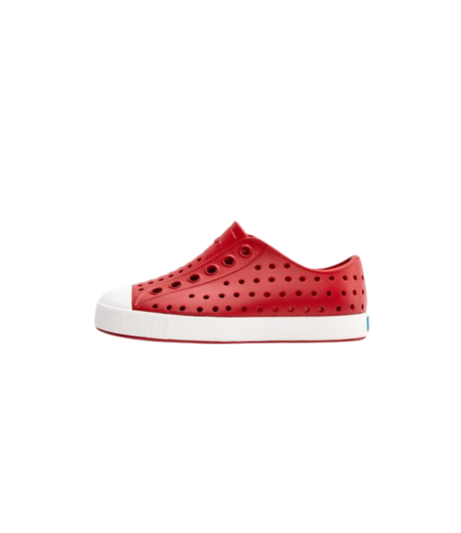 NATIVE JEFFERSON JUNIOR SHOE RUBY RED/SHELL WHITE