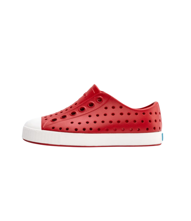 NATIVE JEFFERSON CHILD SHOE RUBY RED/SHELL WHITE
