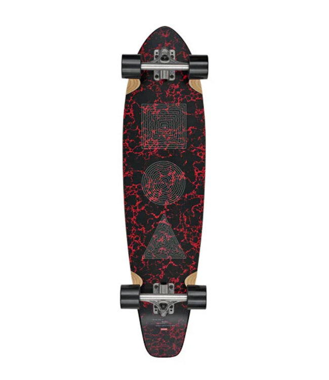 GLOBE THE ALL-TIME LONGBOARD COMPLETE RED MARBLE STACK 35"