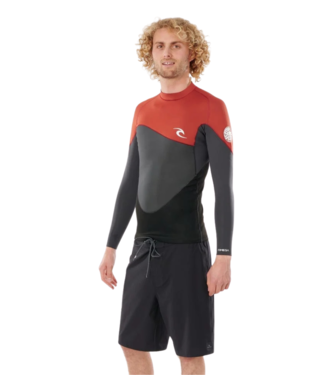 RIP CURL RIP CURL MENS OMEGA 1.5MM LS WETSUIT JACKET MAROON 2021