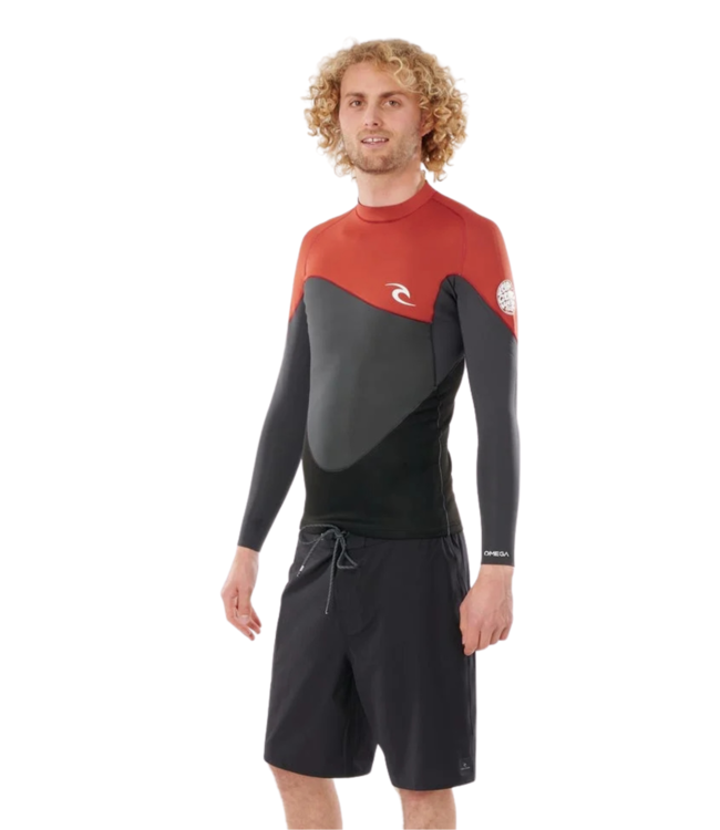 ONEKP 2021 RIP CURL MENS OMEGA 1.5MM L/S WETSUIT JACKET MAROONRIP CURL MENS OMEGA 1.5MM LS WETSUIT JACKET MAROON 2021