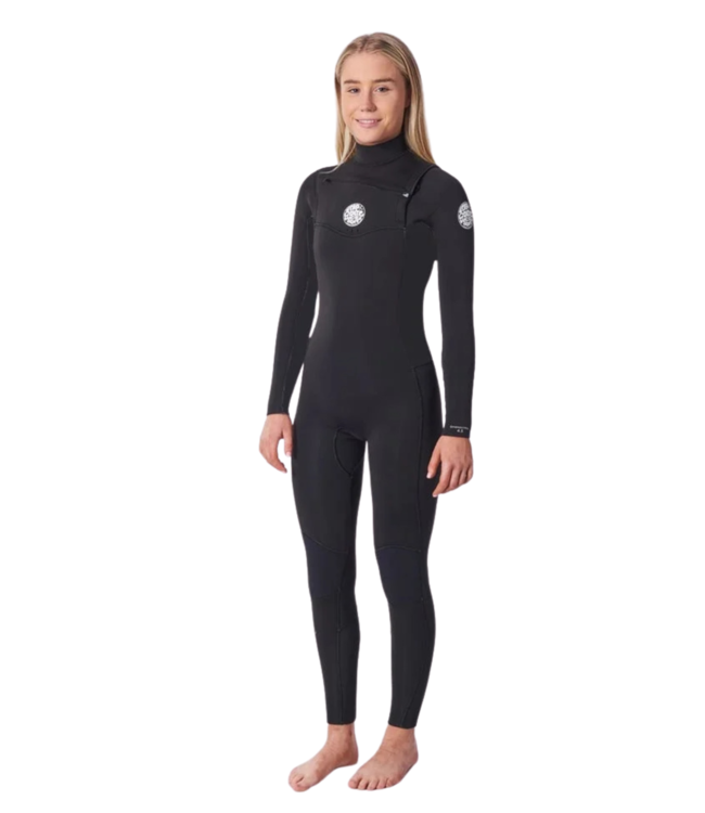 RIP CURL WOMENS D/PATROL 43GB C/ZIP WETSUIT BLACK 14 2022