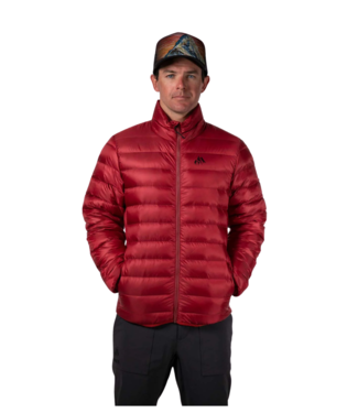 JONES JONES MENS RE-UP DOWN PUFFY JACKET SAFETY RED 2022