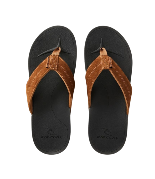 RIP CURL MENS SOFT SAND LEATHER SANDAL BROWN/BLACK
