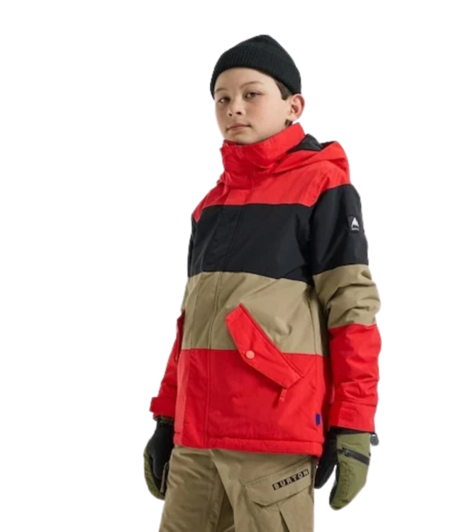 BURTON BOYS SYMBOL JACKET TOMATO/TRUE BLACK/KELP 2023