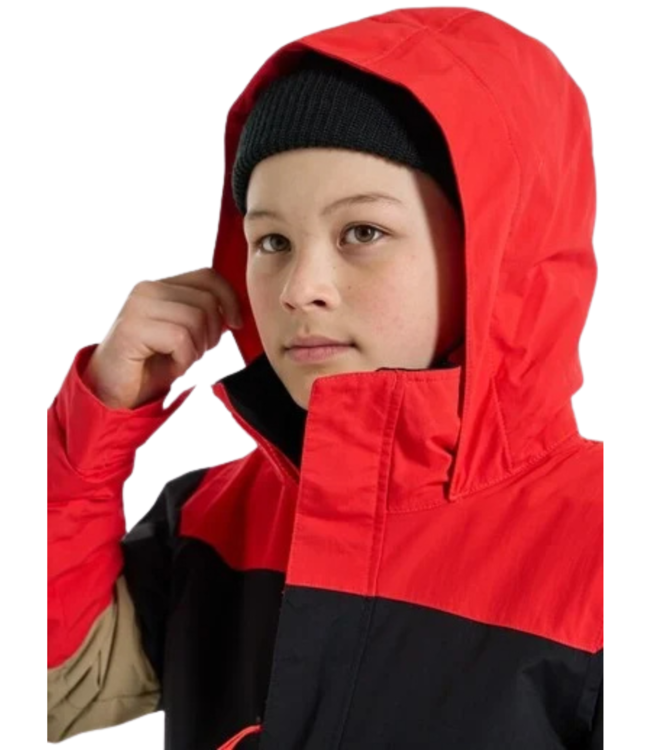 BURTON BOYS SYMBOL JACKET TOMATO/TRUE BLACK/KELP 2023