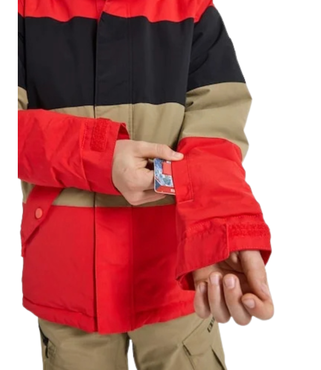 BURTON BOYS SYMBOL JACKET TOMATO/TRUE BLACK/KELP 2023