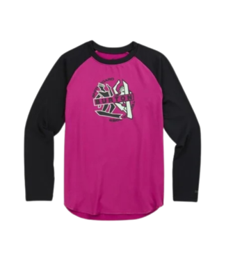 BURTON BURTON KIDS BASE LAYER TECH T-SHIRT TRUE BLACK/VIVID VIOLA 2023