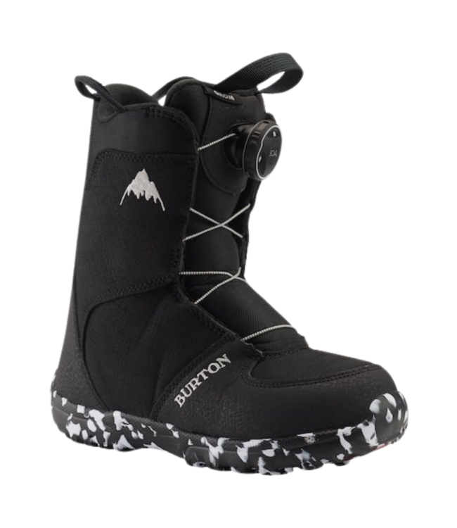 BURTON KIDS GROM BOA SNOWBOARD BOOTS BLACK 2023