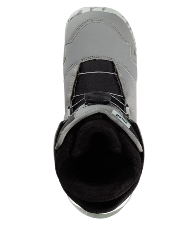 BURTON KIDS ZIPLINE BOA SNOWBOARD BOOTS GRAY/NEO-MINT 2023