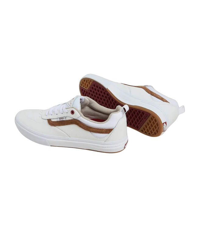 VANS MENS SKATE KYLE WALKER SHOES LEATHER MARSHMELLOW WHITE/BROWN