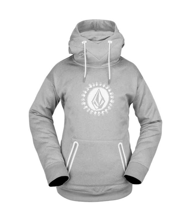 VOLCOM WOMENS SPRING SHRED HOODY HEATHER GREY 2023