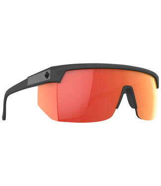 SPY SPY SUPER FLYNN ANSI TRANSLUCENT MATTE BLACK SUNGLASSES w/ HAPPY GRAY GREEN ORANGE SPECTRA MIRROR