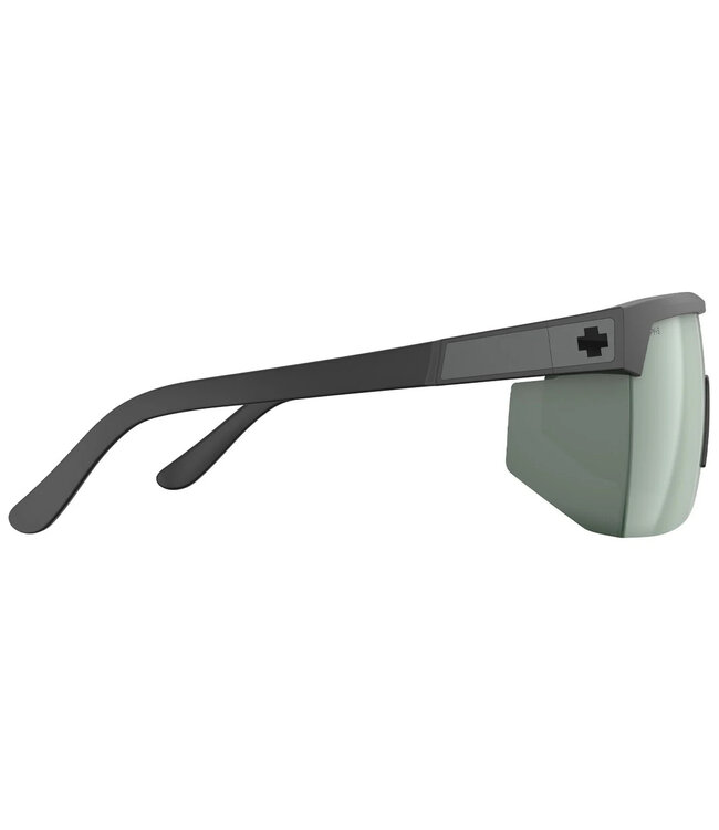 SPY SUPER FLYNN ANSI MATTE BLACK SUNGLASSES w/ HAPPY GRAY GREEN