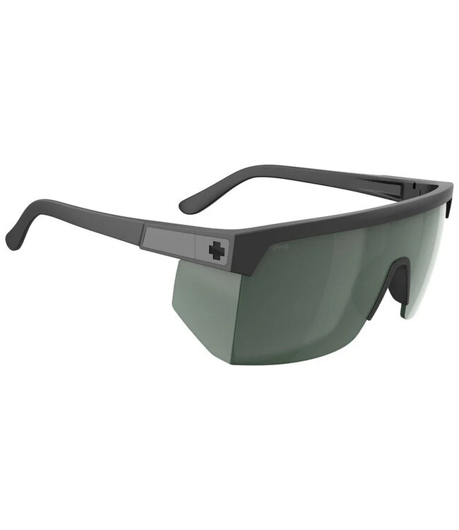 SPY SUPER FLYNN ANSI MATTE BLACK SUNGLASSES w/ HAPPY GRAY GREEN