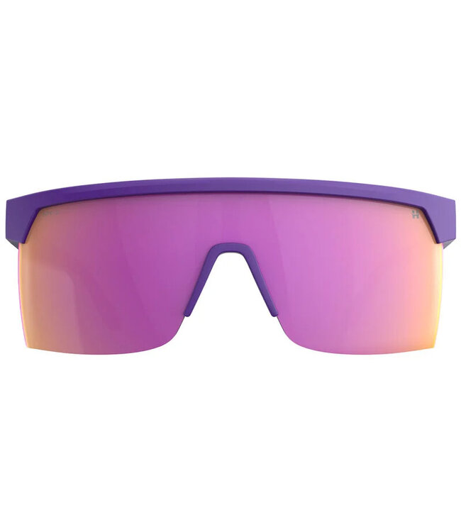 SPY SUPER FLYNN ANSI MATTE PURPLE SUNGLASSES w/ HAPPY GRAY GREEN PINK SPECTRA MIRROR