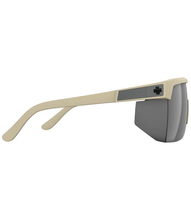 SPY SUPER FLYNN ANSI MATTE SAND SUNGLASSES w/ HAPPY GRAY GREEN BLACK SPECTRA MIRROR