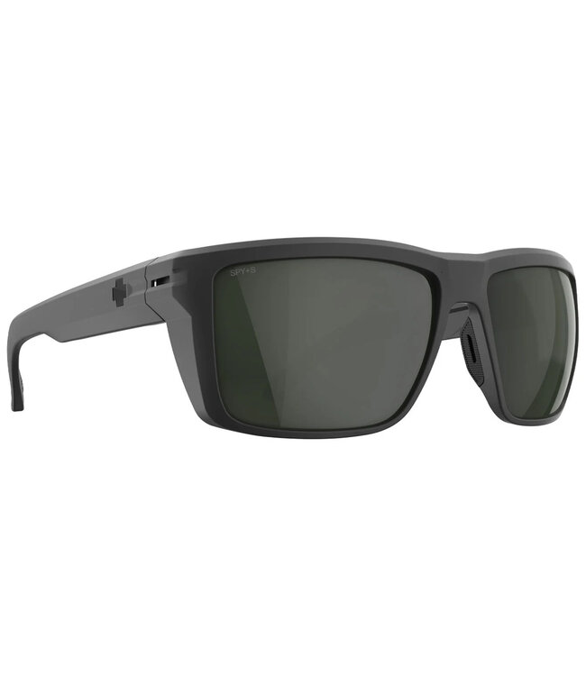 SPY OVERHAUL XL ANSI  SOFT MATTE BLACK SUNGLASSES w/ HAPPY GRAY GREEN POLAR