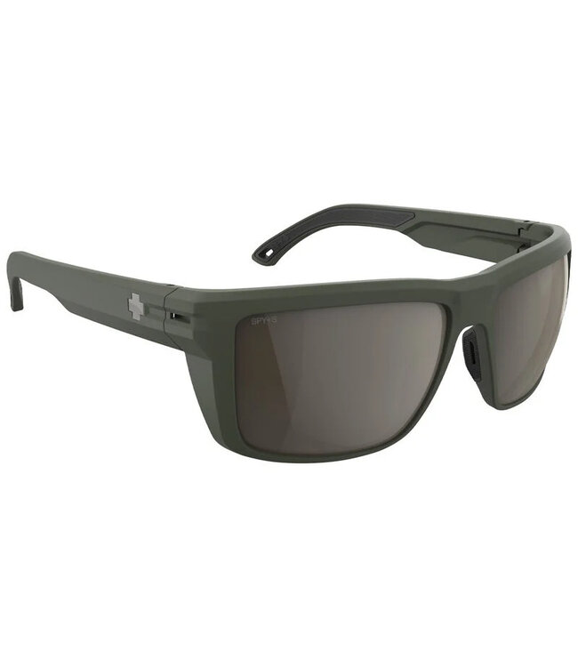 SPY OVERHAUL XL ANSI  MATTE OLIVE SUNGLASSES w/ HAPPY BRONZE PEWTER MIRROR