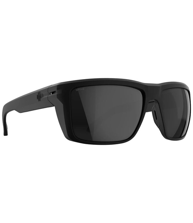 SPY OVERHAUL XL ANSI  SOFT MATTE BLACK SUNGLASSES w/ HAPPY BOOST POLAR BLACK MIRROR