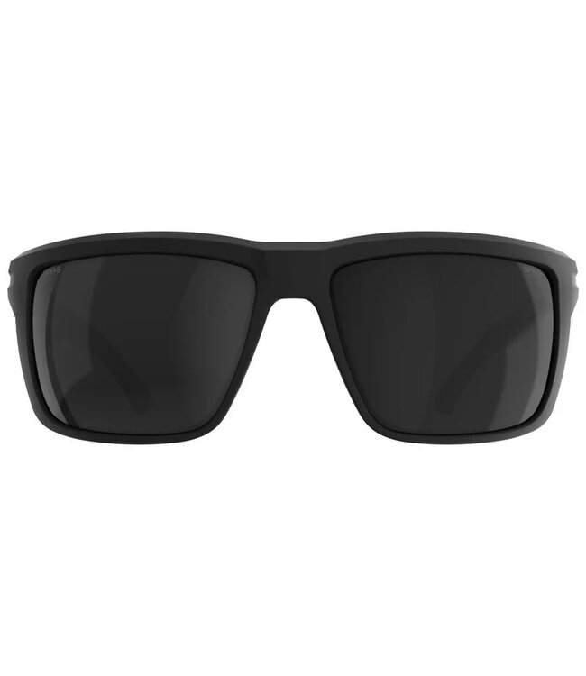 SPY OVERHAUL XL ANSI  SOFT MATTE BLACK SUNGLASSES w/ HAPPY BOOST POLAR BLACK MIRROR