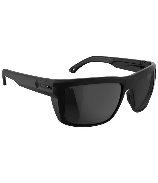 SPY OVERHAUL XL ANSI  SOFT MATTE BLACK SUNGLASSES w/ HAPPY BOOST POLAR BLACK MIRROR