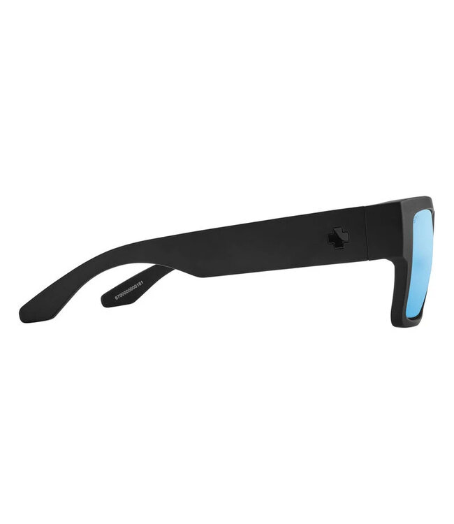 SPY CYRUS MATTE BLACK SUNGLASSES w/ HAPPY BOOST BRONZE POLAR ICE BLUE SPECTRA MIRROR