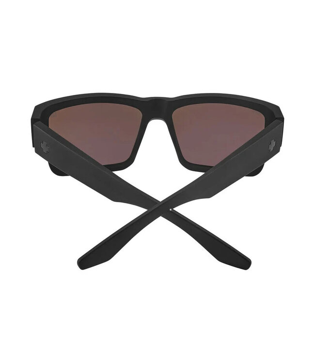 SPY CYRUS MATTE BLACK SUNGLASSES w/ HAPPY BOOST BRONZE POLAR ICE BLUE SPECTRA MIRROR