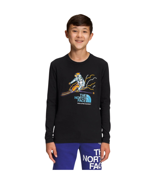 THE NORTH FACE BOYS GRAPHIC LONG SLEEVE TEE THE NORTH FACE BLACK 2023
