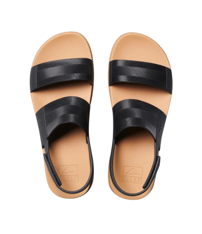 REEF WOMENS WATER VISTA HIGHER SANDALS BLACK/TAN