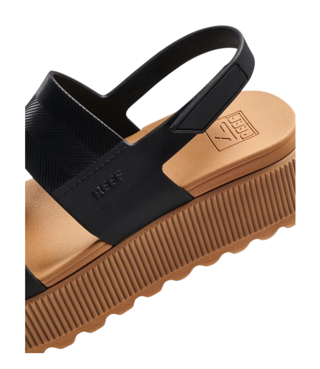 REEF WOMENS WATER VISTA HIGHER SANDALS BLACK/TAN
