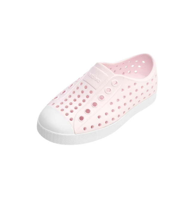NATIVE JEFFERSON LITTLE KIDS SHOE MILK PINK/SHELL WHITE