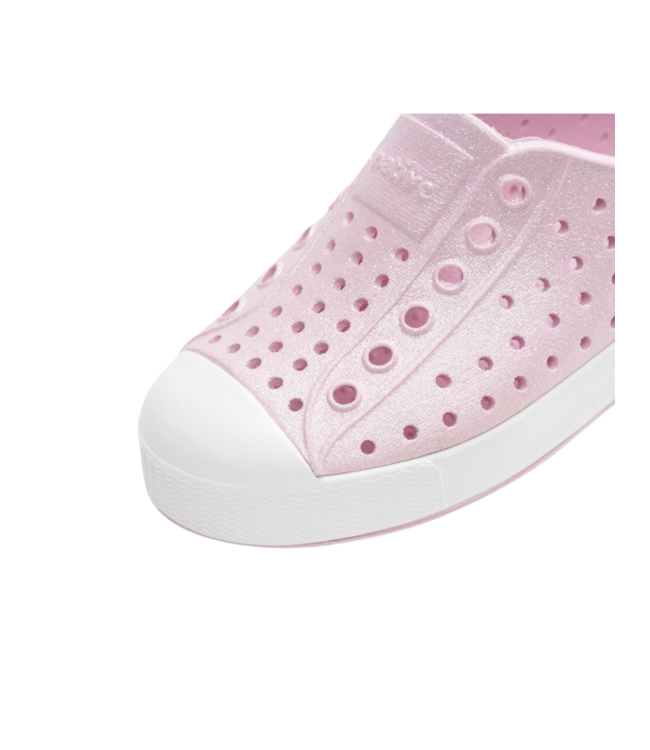NATIVE JEFFERSON BIO-BLING LITTLE KIDS SHOE BARELY PINK BLING