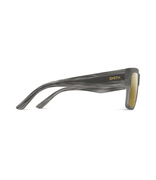 SMITH LINEUP MATTE GREY HORN SUNGLASSES w/ CHROMPOP POLAR BRONZE
