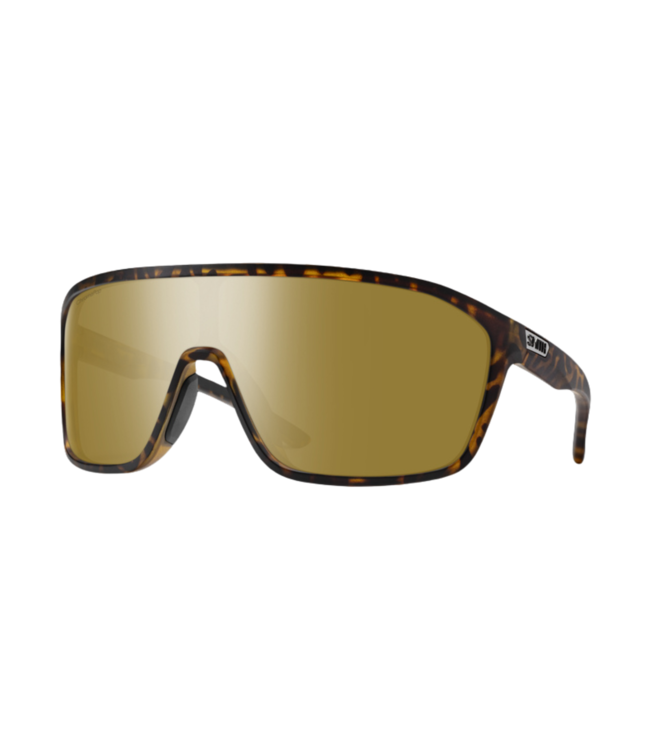 SMITH BOOMTOWN MATTE DARK TORTOISE SUNGLASSES W/CHROMAPOP POLAR BRONZE MIRROR