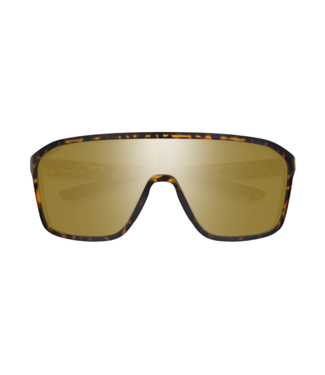 SMITH BOOMTOWN MATTE DARK TORTOISE SUNGLASSES W/CHROMAPOP POLAR BRONZE MIRROR