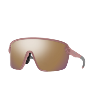 SMITH SMITH BOBCAT MATTE CHALK ROSE SUNGLASSES w/ CHROMAPOP ROSE GOLD MIRROR