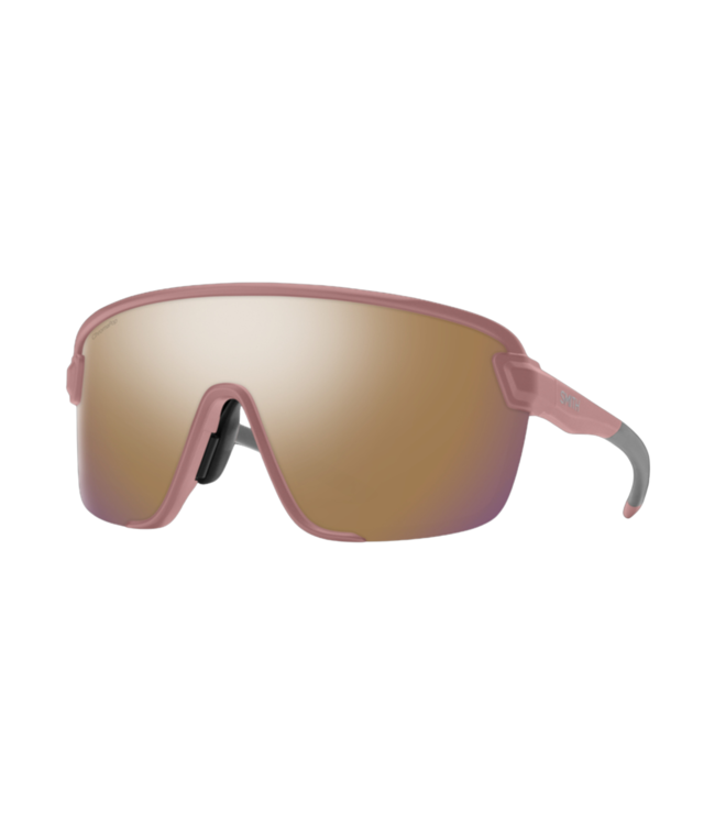 SMITH BOBCAT MATTE CHALK ROSE SUNGLASSES w/ CHROMAPOP ROSE GOLD MIRROR
