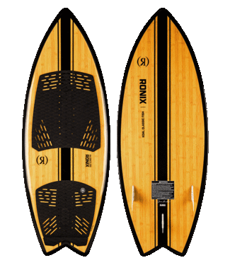 RONIX RONIX KOAL CLASSIC FISH WAKE SURF BOARD GLOSSY BLACK/BAMBOO 2025