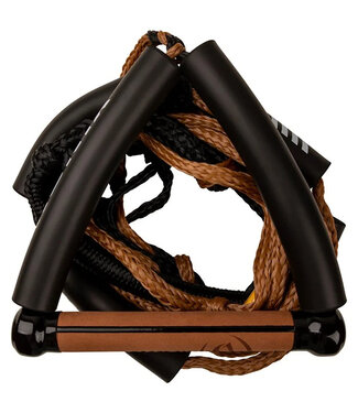 RONIX RONIX BUNGEE SURF ROPE W/ 10" HANDLE HIDE GRIP  w/ 25FT 5 SECTION MOCHA 2025