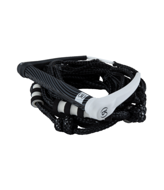 RONIX RONIX BUNGEE SURF ROPE W/ 11" HANDLE w/ 25FT 4 SECTION BLACK/WHITE 2025