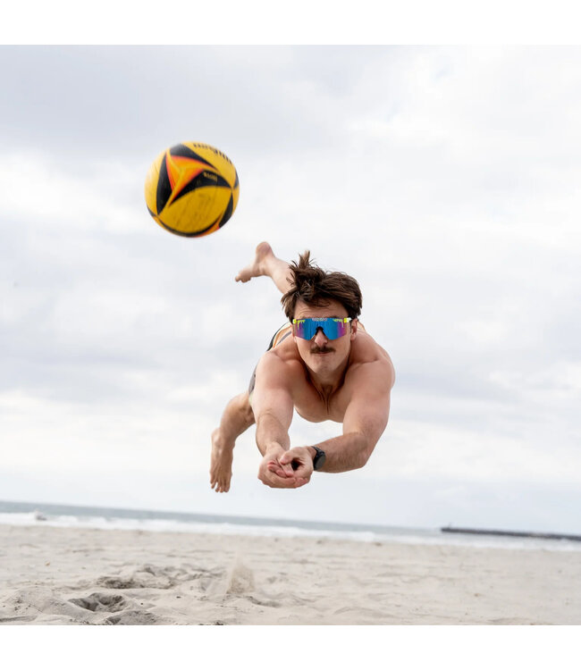 PIT VIPER THE ORGINAL REC BEACH WIDE SUNGLASSES w/HDPV POLAR BLUE/PURPLE