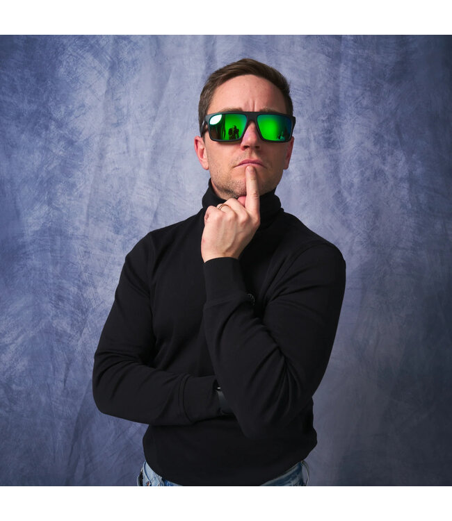 PIT VIPER THE TURBOSHAFT BIO EXEC SUNGLASSES w/HDPV POLAR BLUE/GREEN