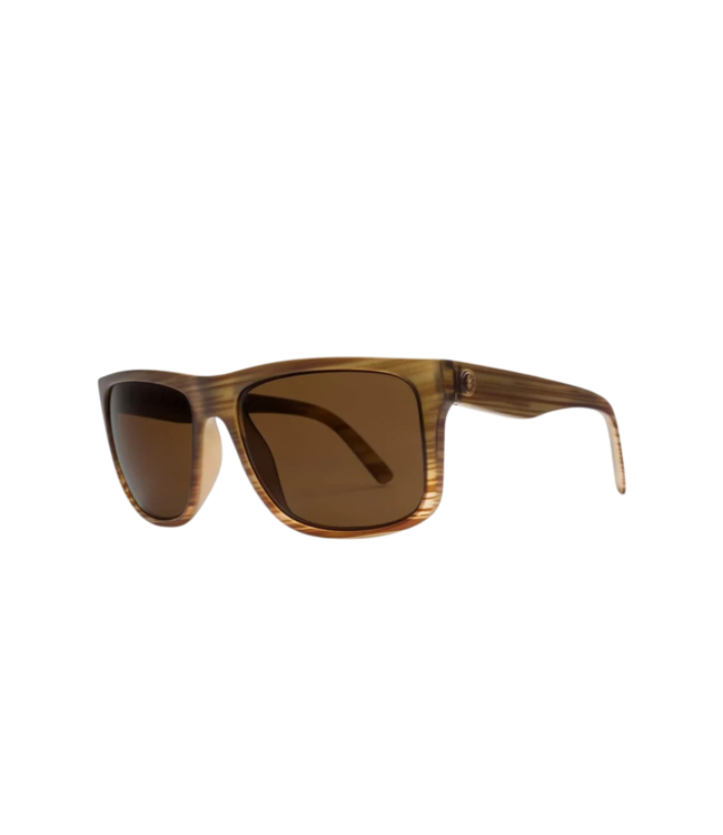 ELECTRIC SWINGARM XL RED WOOD SUNGLASSES w/ BRONZE POLARIZED LENS