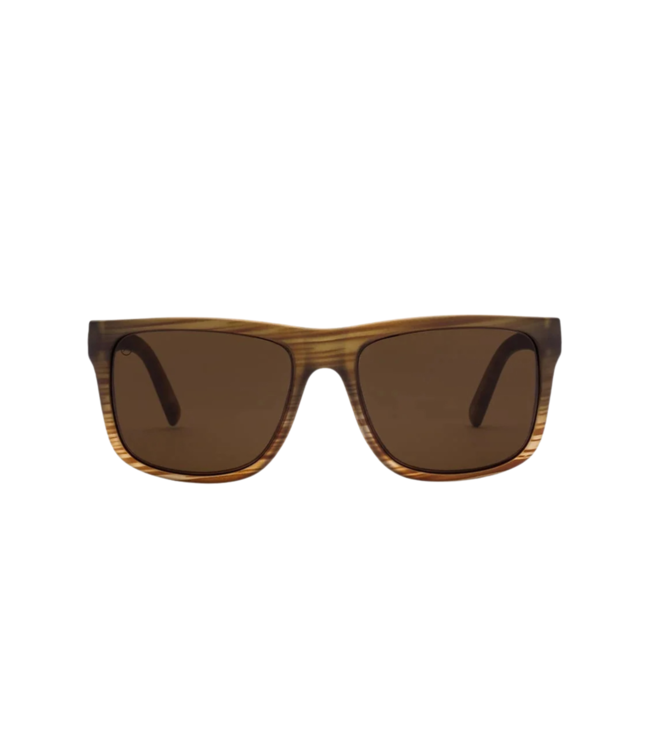 ELECTRIC SWINGARM XL RED WOOD SUNGLASSES w/ BRONZE POLARIZED LENS